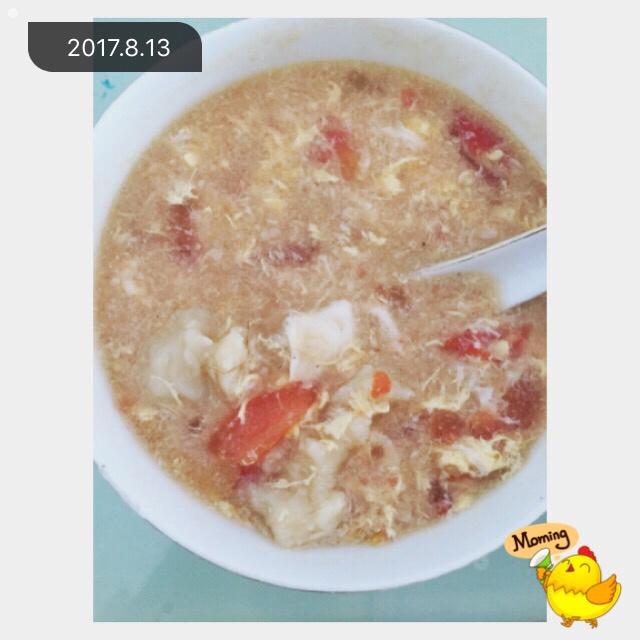 西红柿鸡蛋疙瘩汤
