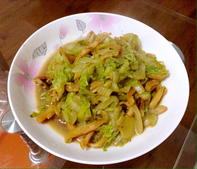 墨鱼干炒白菜