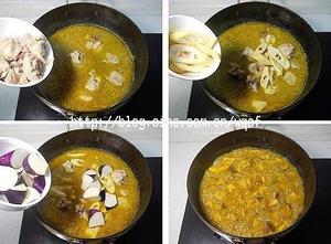 椰汁咖喱鸡拌面的做法 步骤4