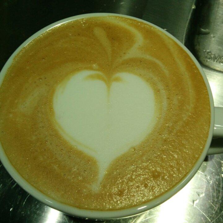 学习咖啡拉花进行中……