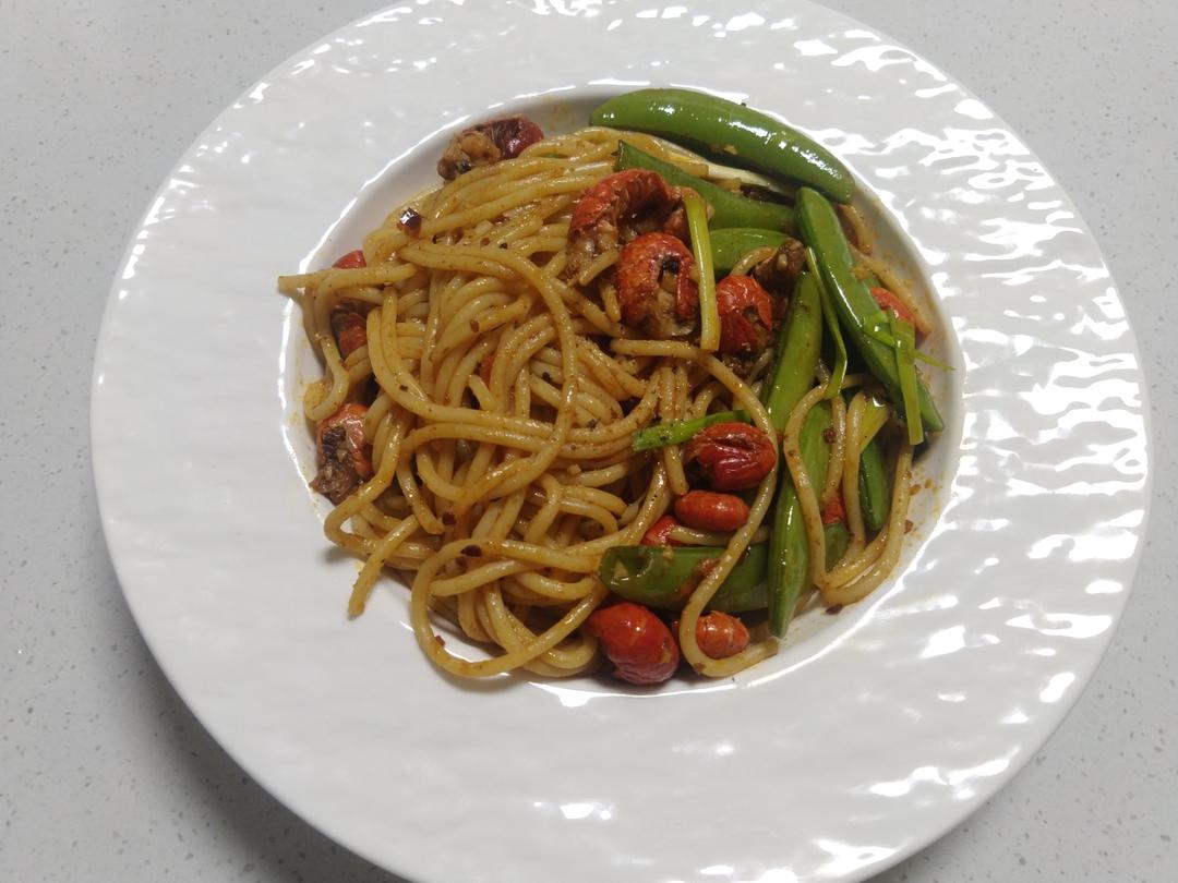 麻辣小龙虾烩意面