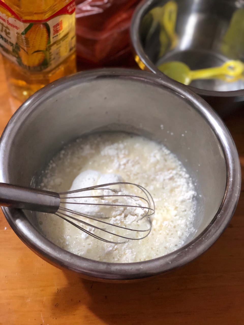 咸蛋黄芝士古早蛋糕的做法 步骤5
