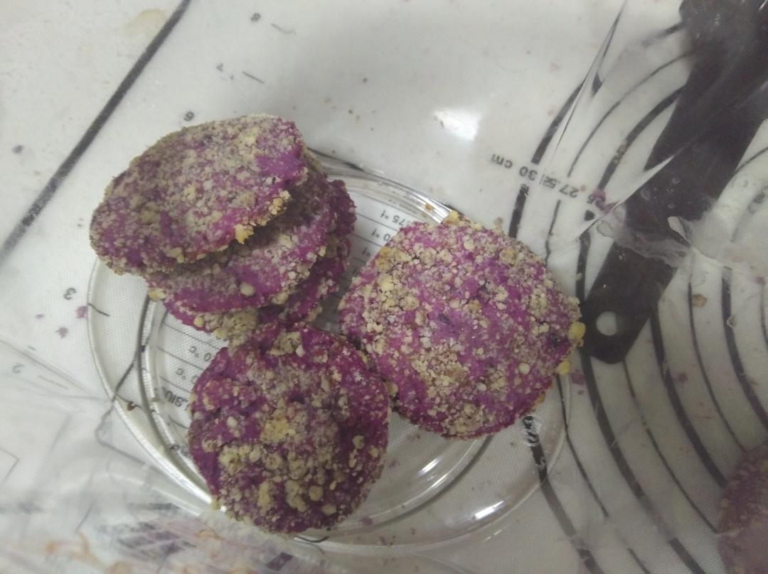 紫薯糯米小饼--超简单烤箱版