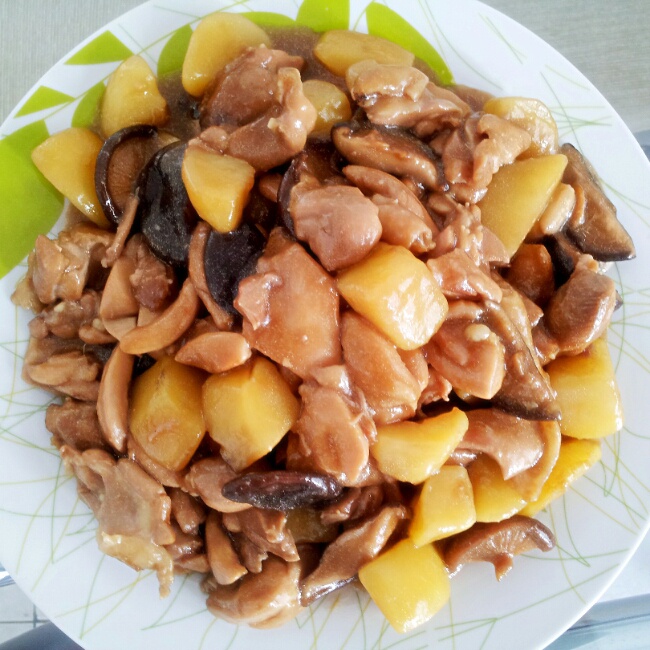 蚝油冬菇鸡腿