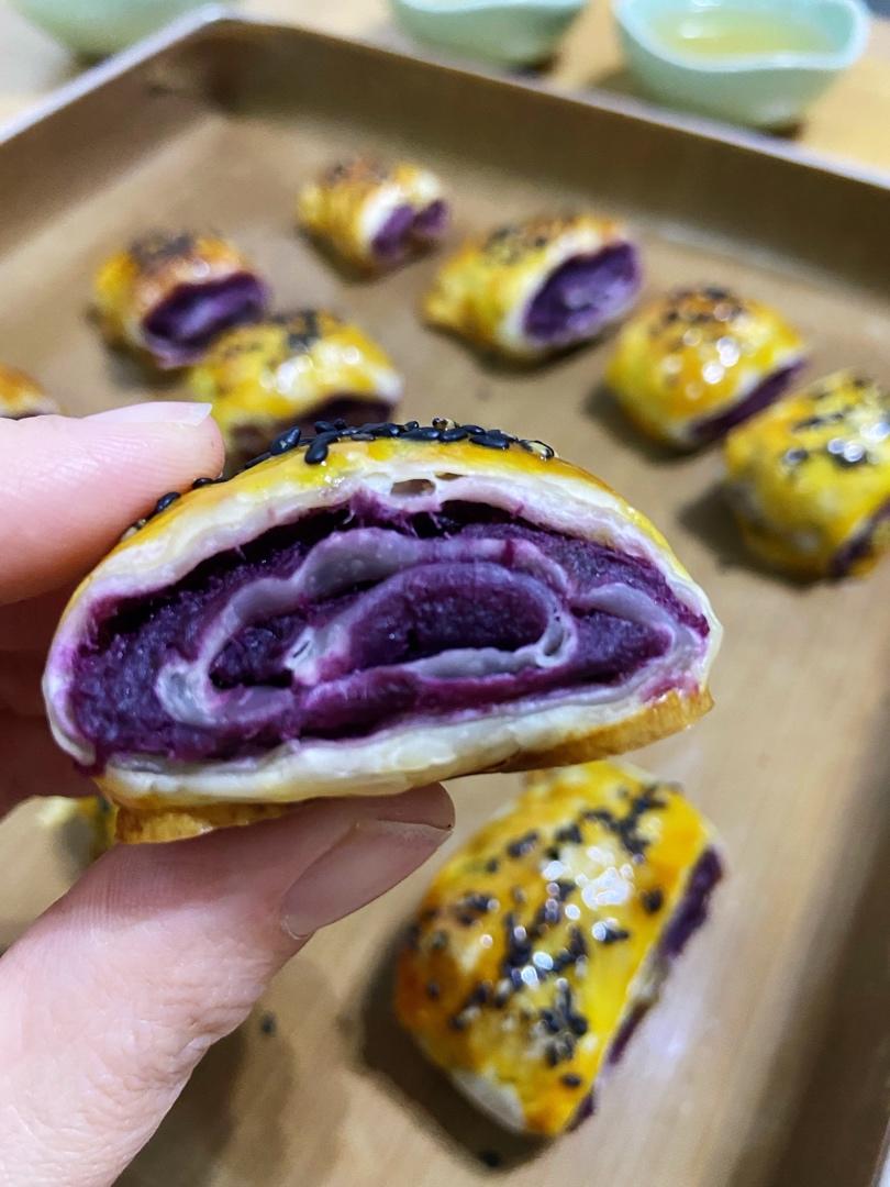 万能的手抓饼系列～紫薯酥