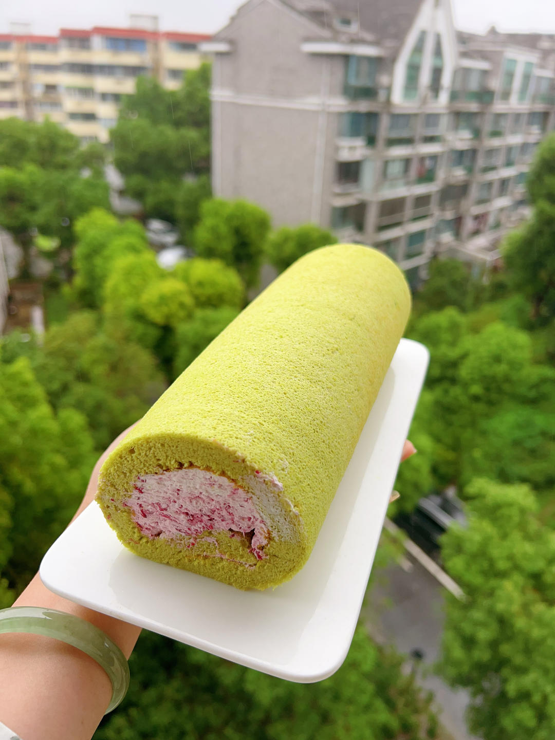 覆盆子/树莓开心果蛋糕卷