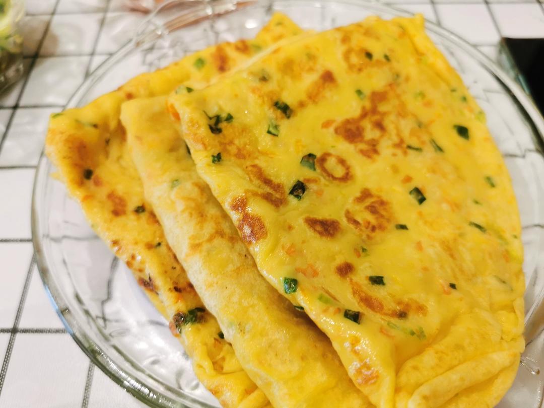 简单快手蔬菜鸡蛋煎饼