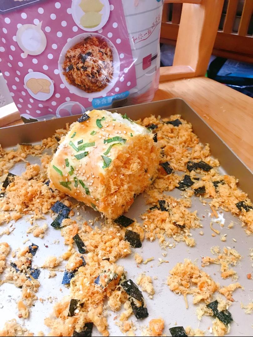 海苔香葱肉松面包卷（28cm方盘）