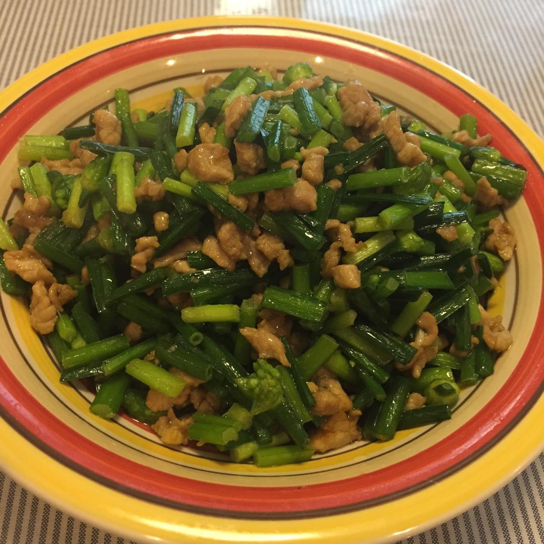 韭菜花炒肉末