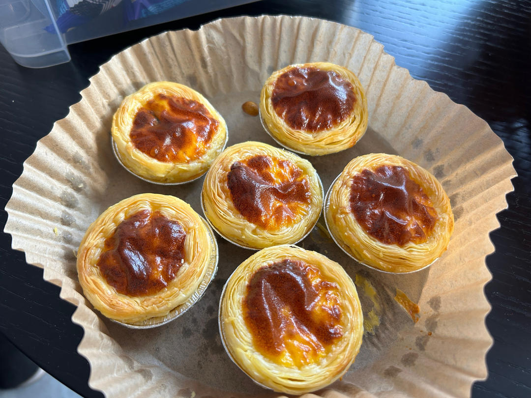 空气炸锅版全蛋葡式蛋挞『秒杀KFC』悠伴空气炸锅