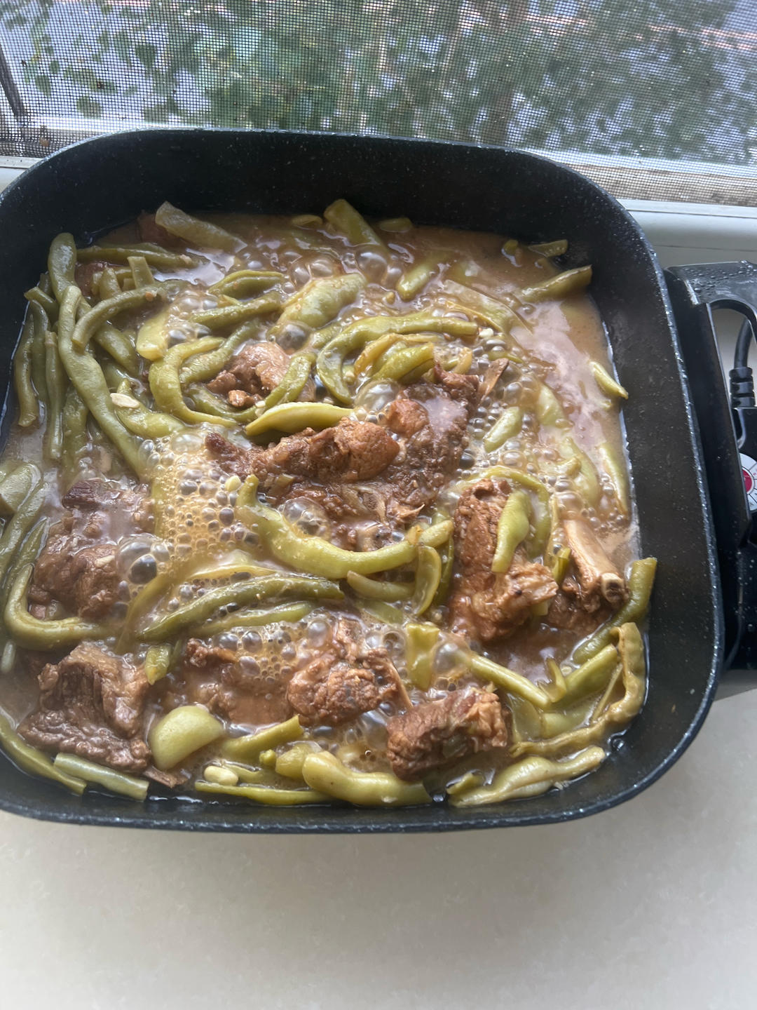 硬菜代表--排骨炖豆角土豆（豆角焖面胚子）