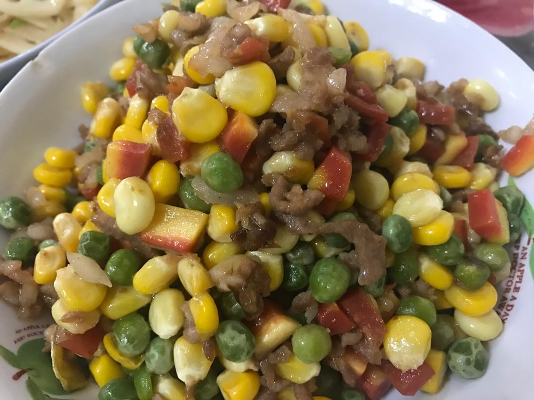 玉米炒肉末【超级下饭的快手家常菜】