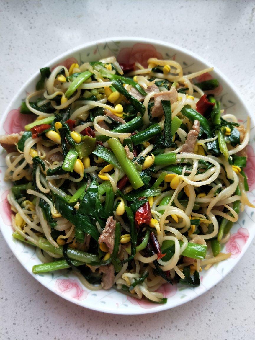 韭菜炒豆芽