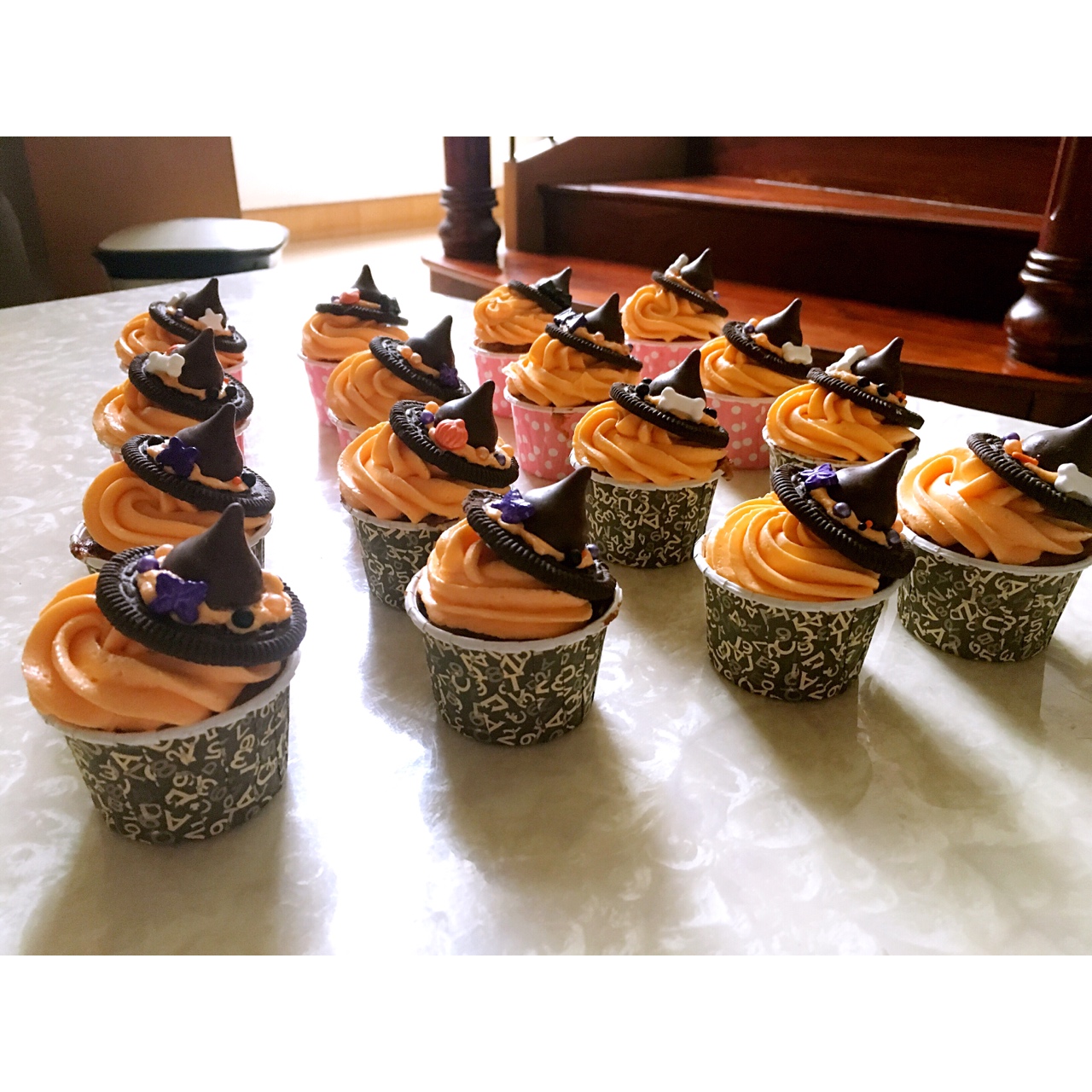 【万圣节】女巫帽子cupcake—美的T7-L382B智烤大师