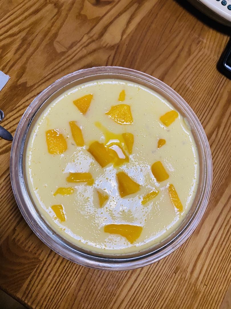 芒果酸奶慕斯蛋糕🍰无需烤箱，一看就会