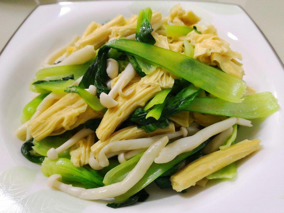 鲜蘑炒腐竹