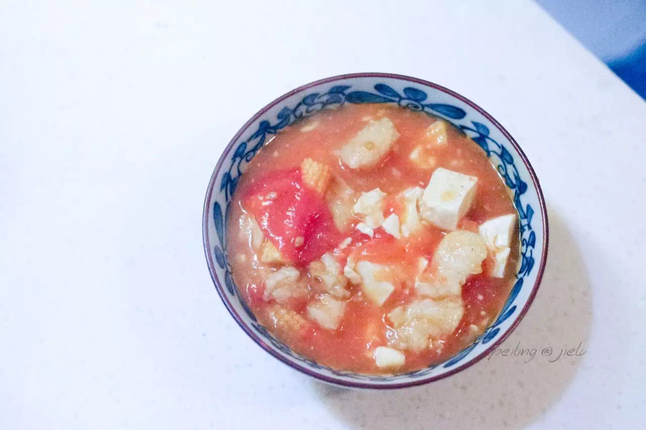 番茄龙利鱼豆腐汤