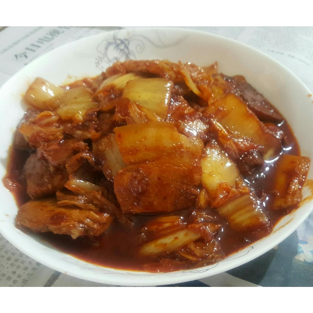 辣白菜炒五花肉