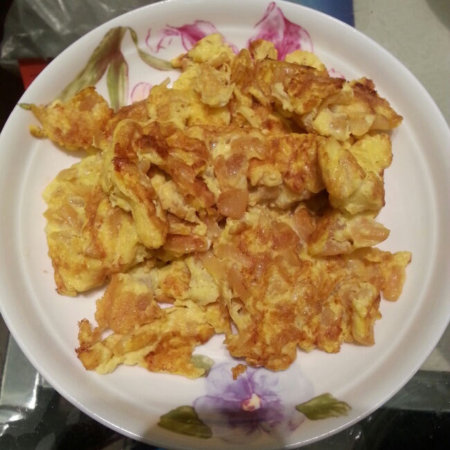 干贝炒鸡蛋（中式的scrambled egg）