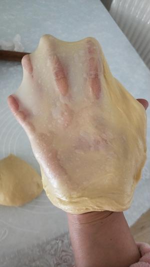 新手小白手揉椰蓉面包卷的做法 步骤4