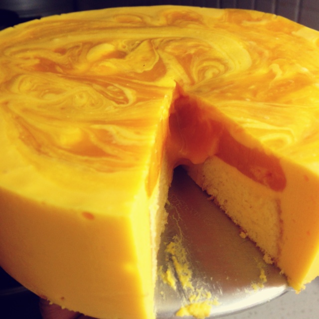 料超足的芒果慕斯蛋糕