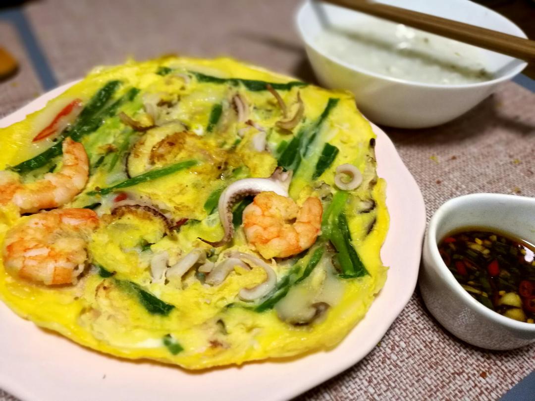 韩式海鲜葱饼