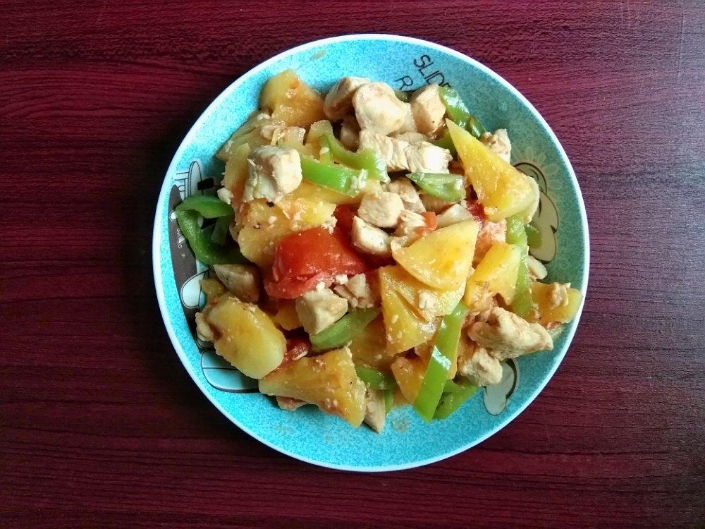 菠萝炒鸡胸肉