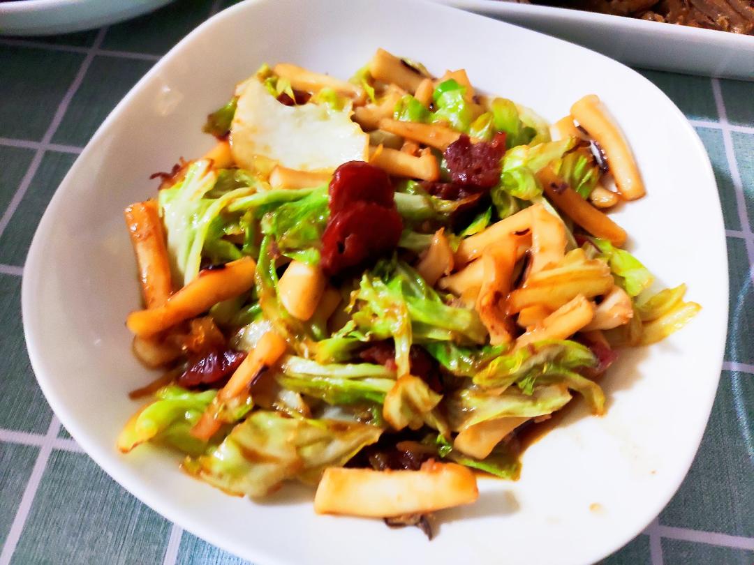圆白菜炒鱿鱼