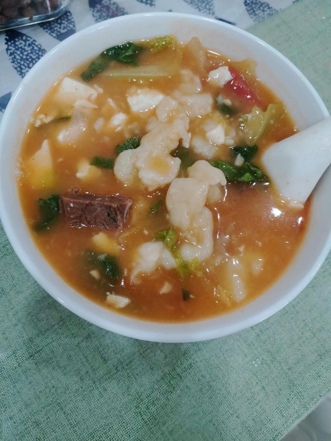 一人食鸡蛋面疙瘩汤(无油版)