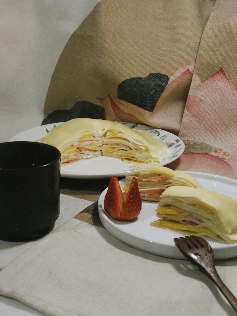 芒果千层蛋糕，100%成功告别煎皮无能