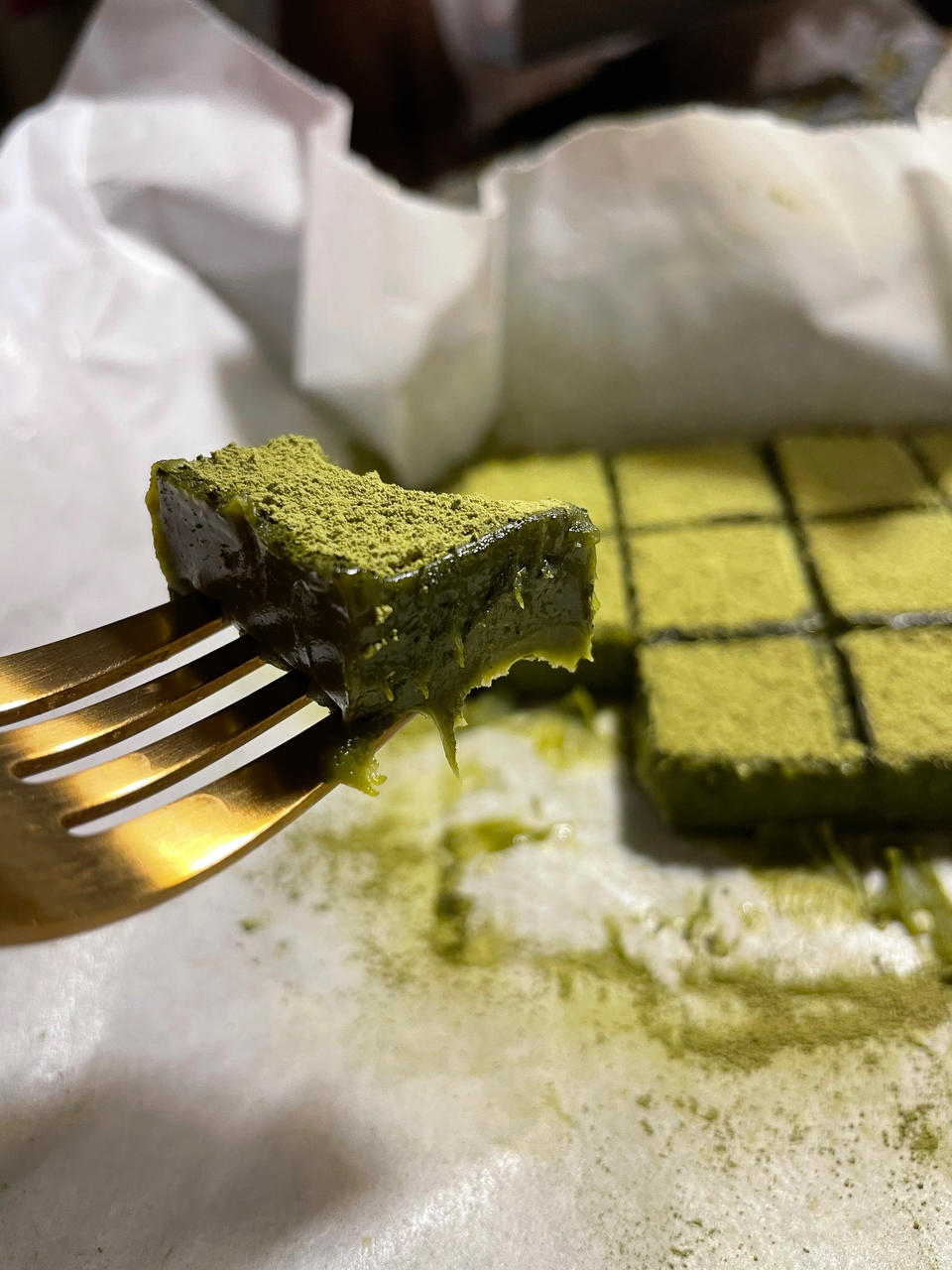 入口即化的抹茶生巧克力