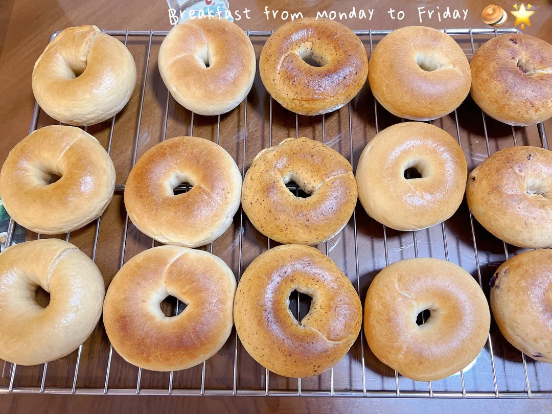 一次成功免揉咖啡贝果