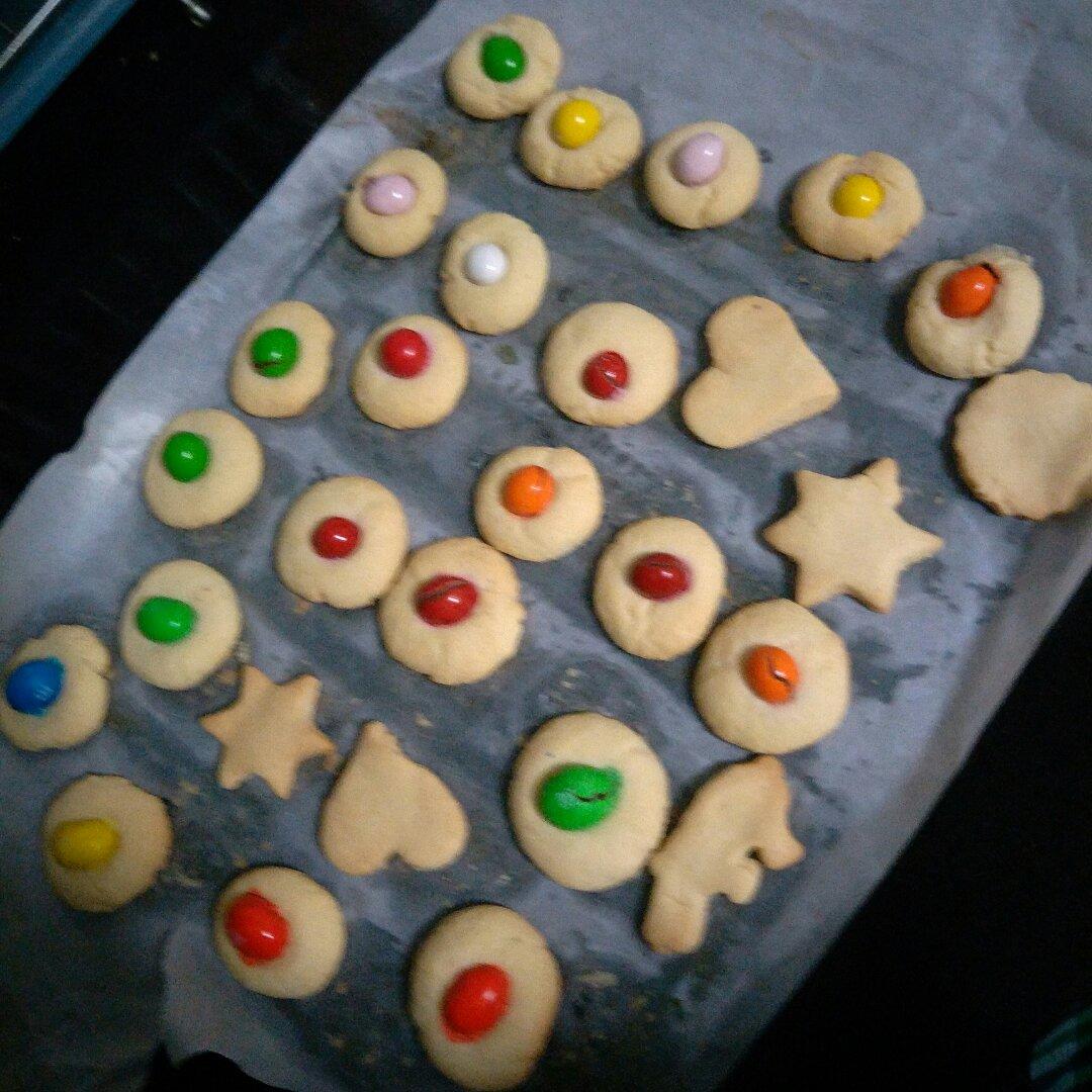 椰子味迷你MM豆曲奇小饼