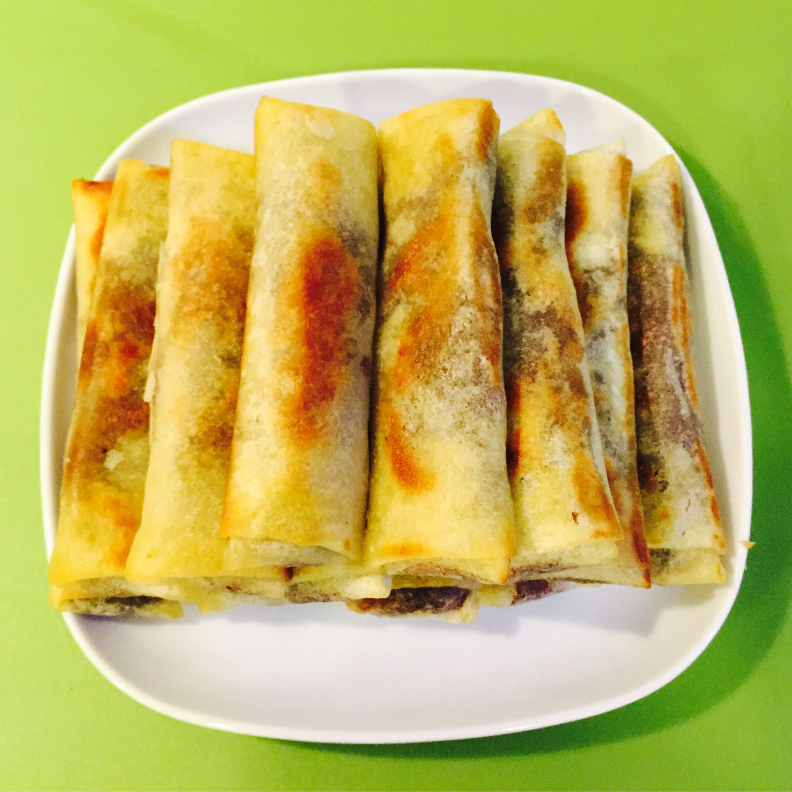 丁丁diy做的豆沙春卷