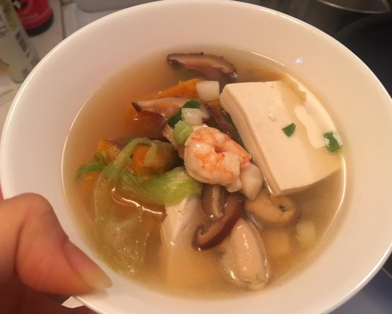 海鲜豆腐南瓜炖