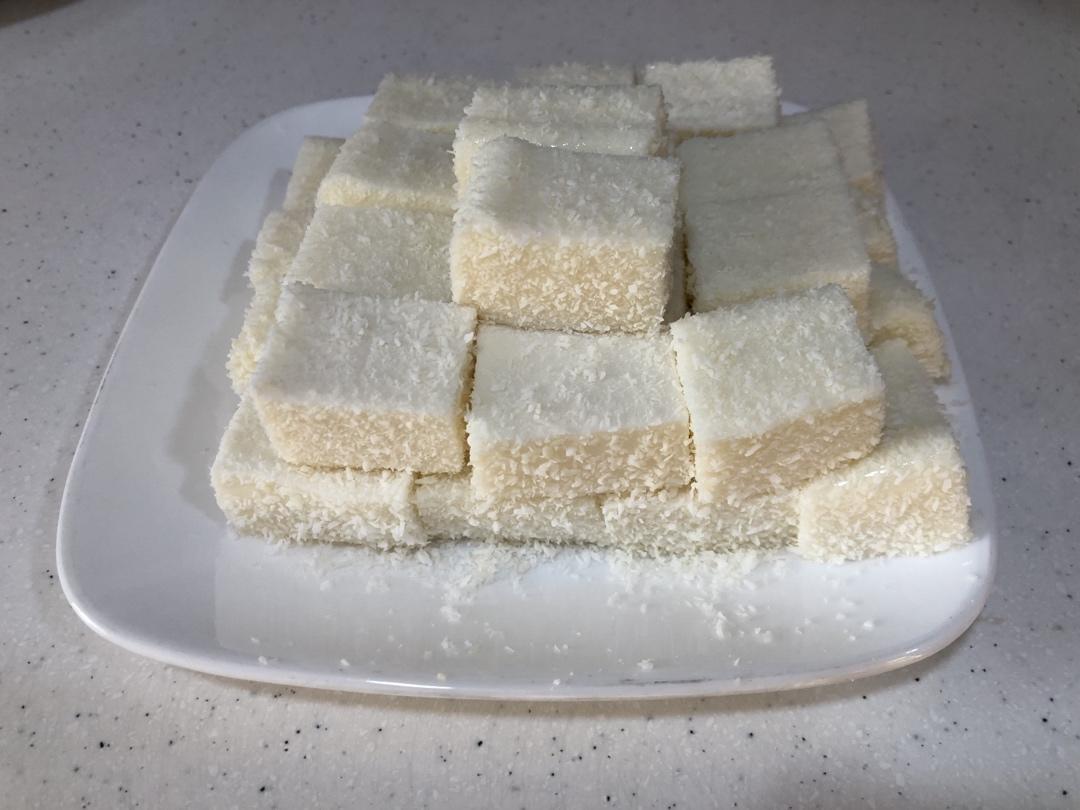 椰蓉小方~椰汁奶冻~(吉利丁片版)简单快捷