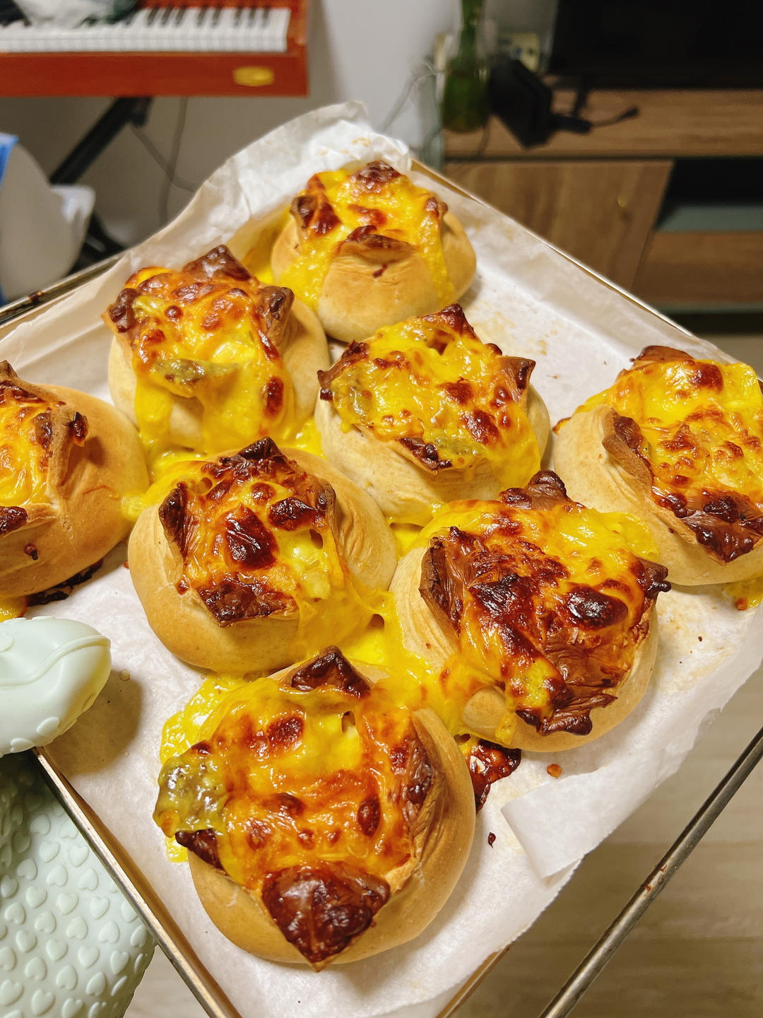 芝士培根熔岩软欧