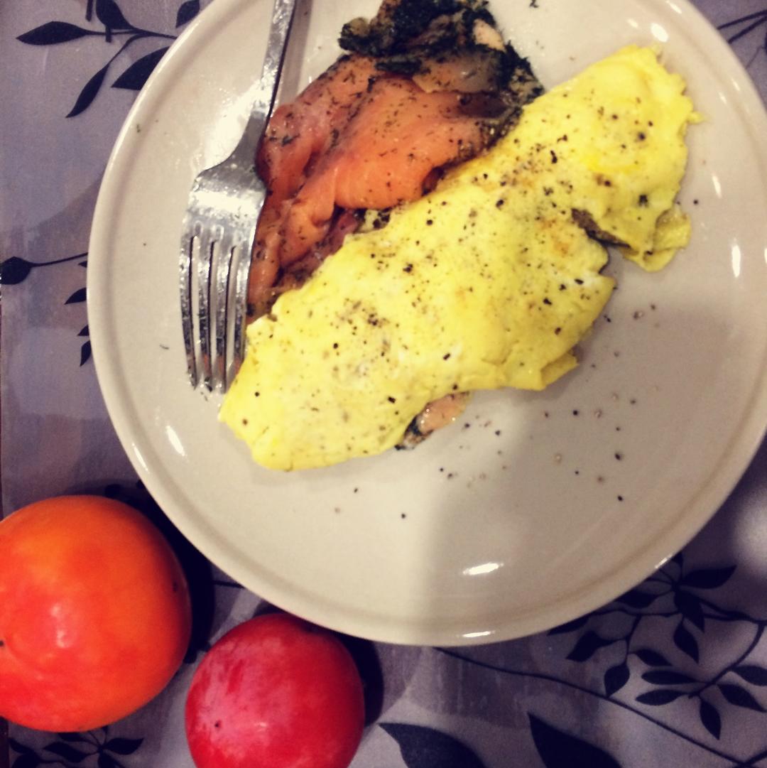 【雷蒙德的】烟熏三文鱼煎蛋卷