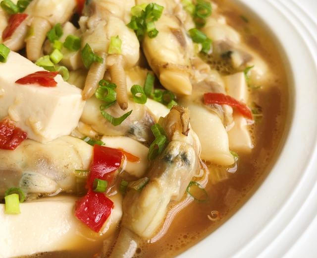 蒜蓉耗油豆腐蛏子的做法