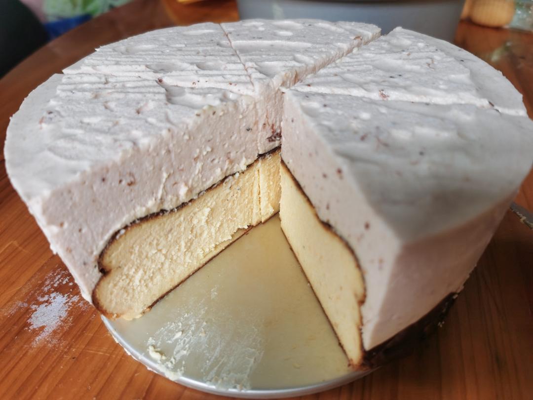 少女心ins❗️草莓巴斯克芝士蛋糕，颜值口感⬆️