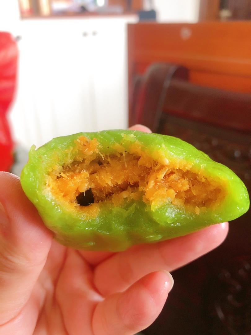 🔥超好吃肉松蛋黄青团-Q弹软糯不粘不塌