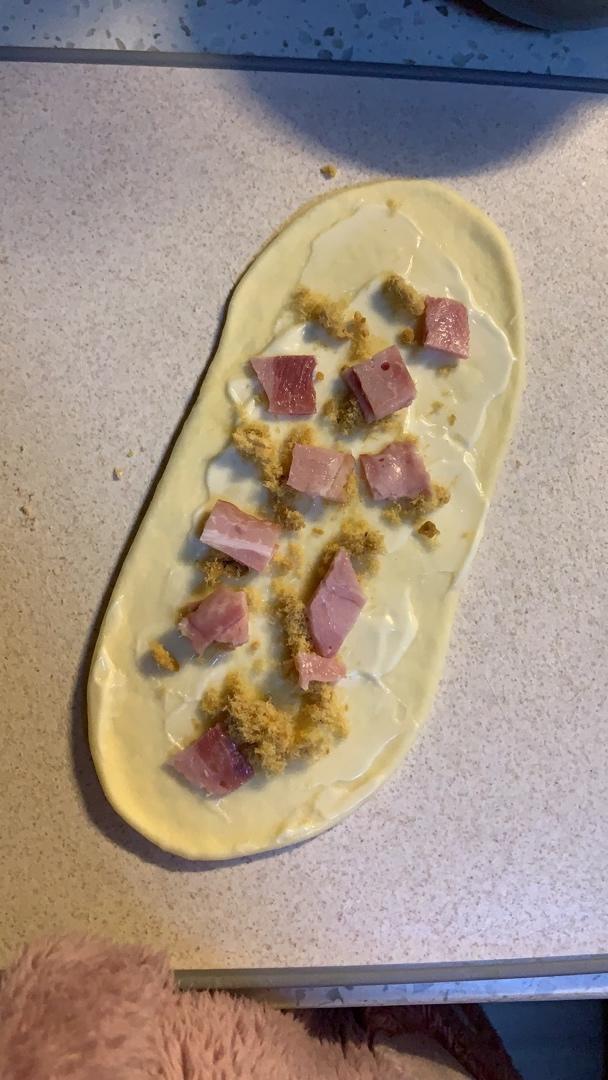 香葱培根芝士肉松面包