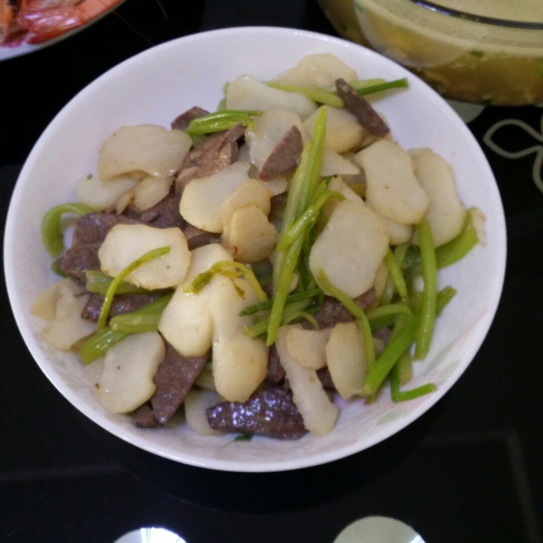 猪肝炒芹菜--孕妇餐