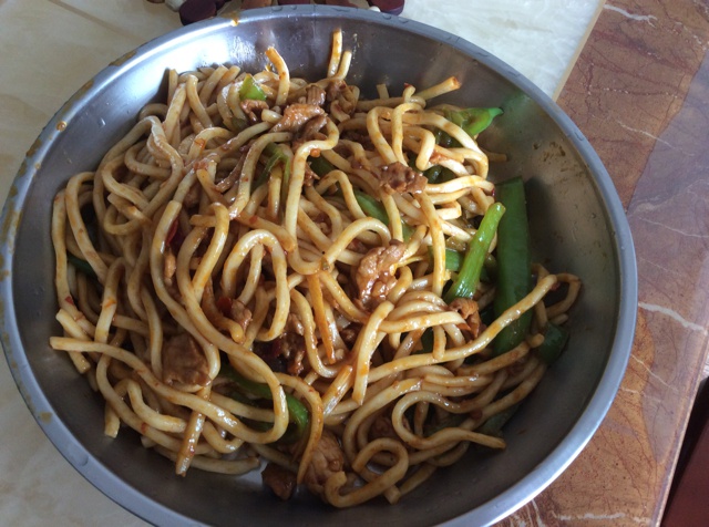青椒肉丝炒面