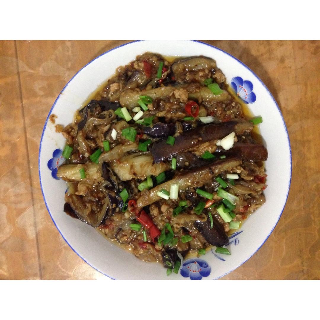 红烧肉沫茄子