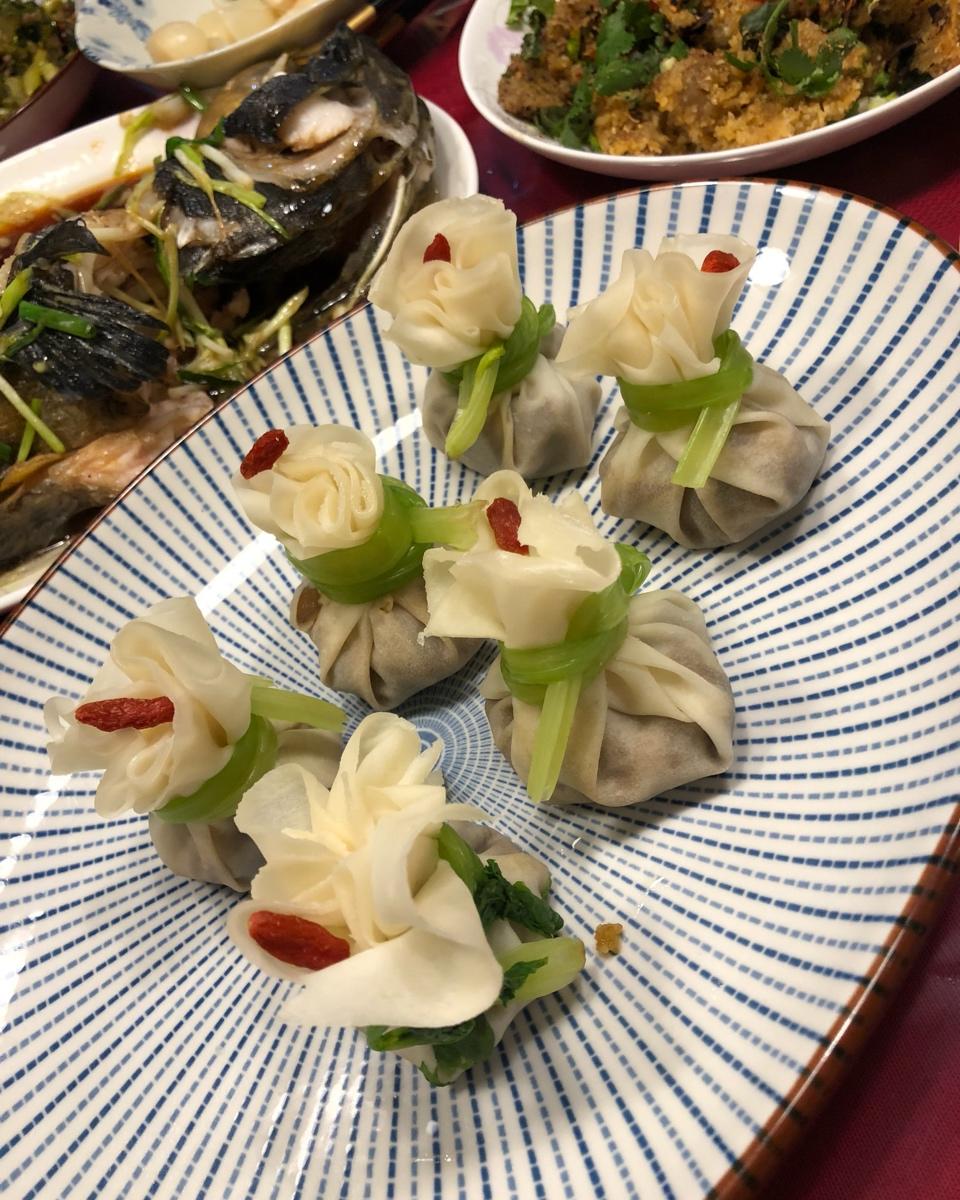 饺子皮花朵福袋