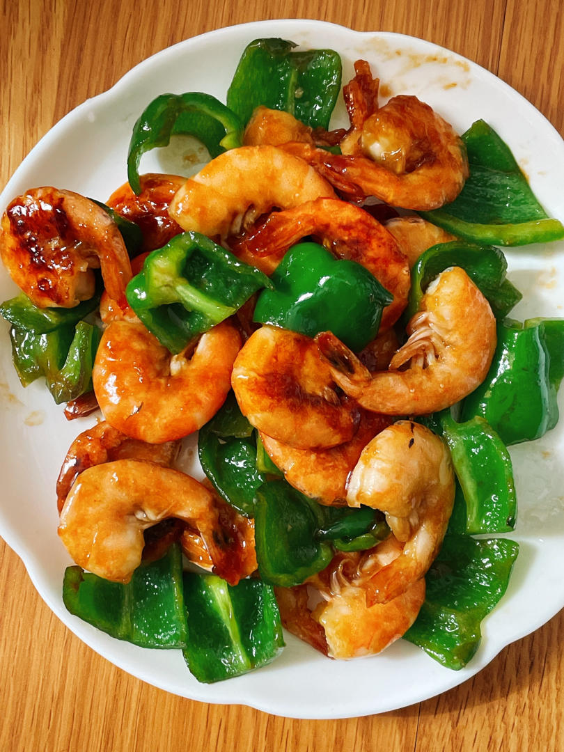 青椒炒虾