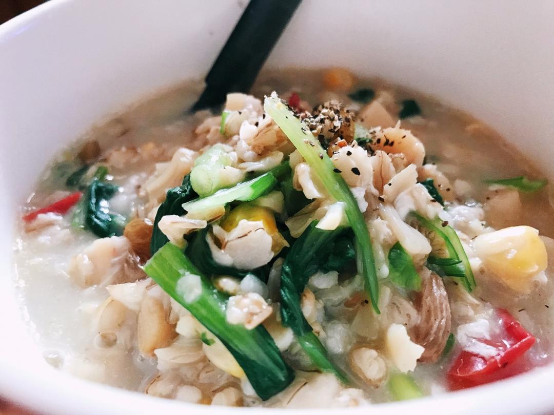 牛奶燕麦咸鲜玉米粥