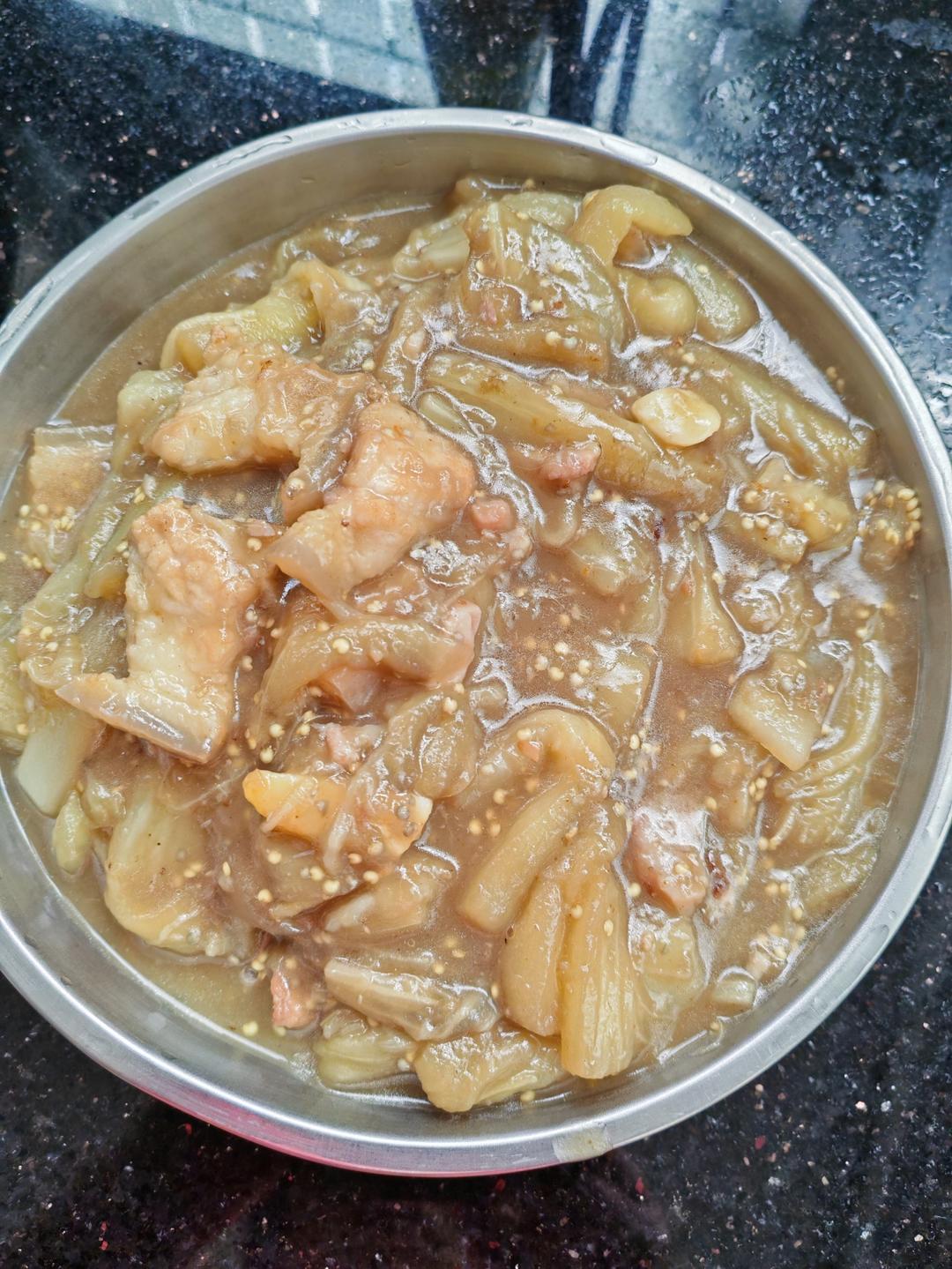 家庭非油炸版咸鱼茄子煲