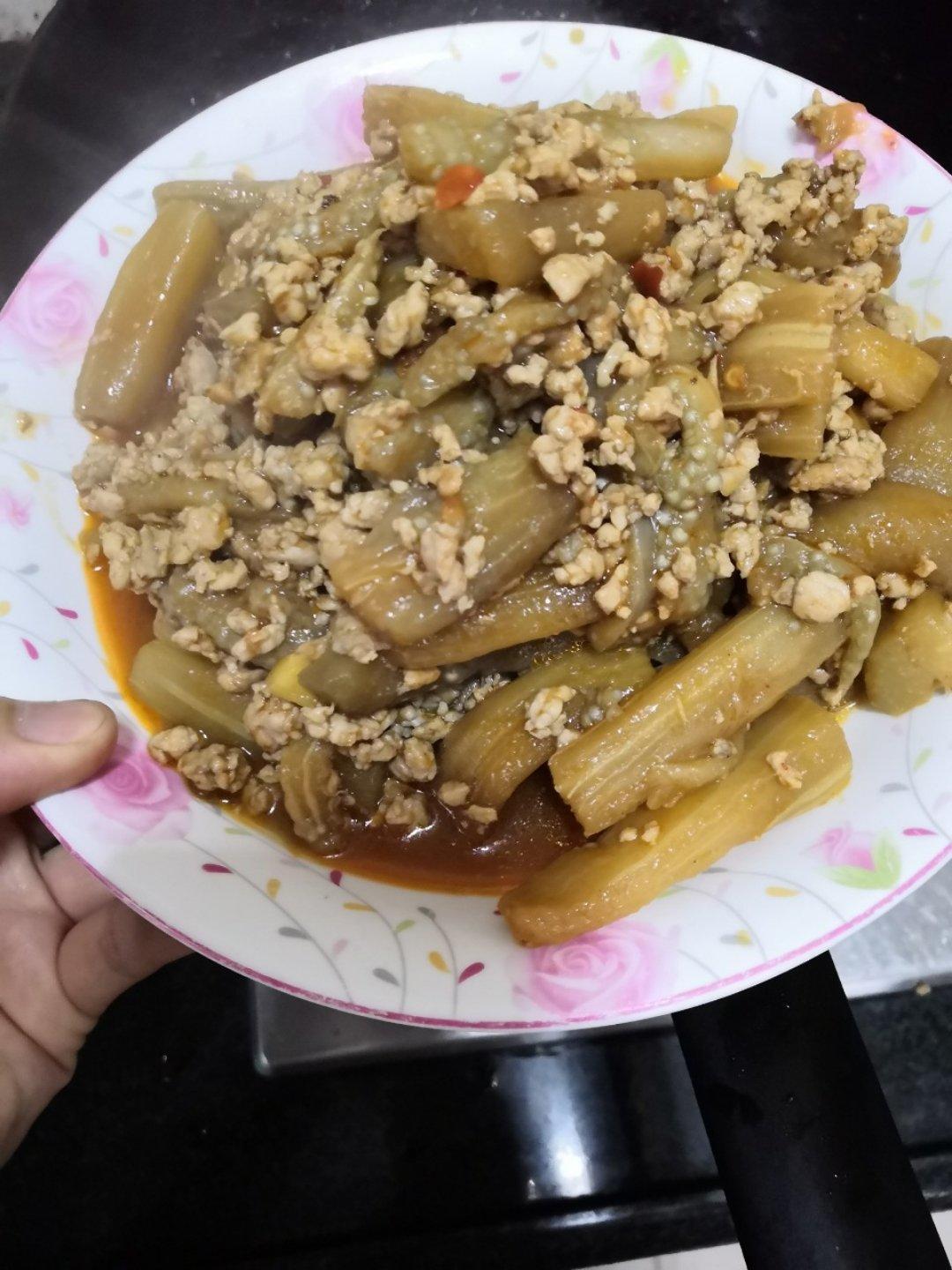 红烧肉沫茄子